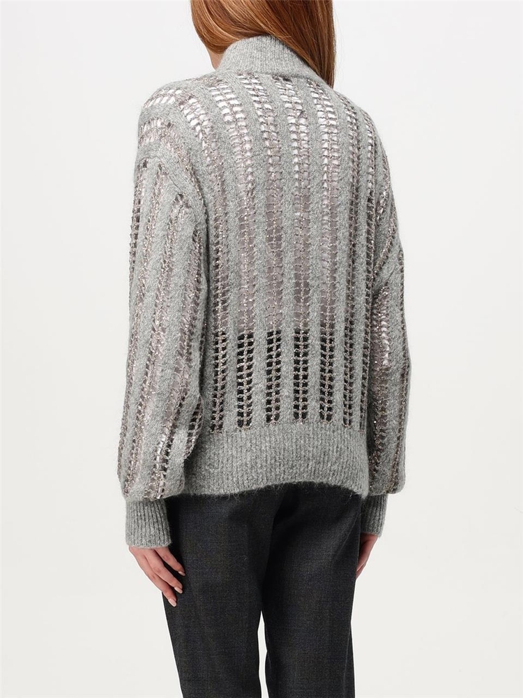 브루넬로쿠치넬리 FW24 Womens sweater Brunello Cucinelli MCM510606P CYT56 Gray