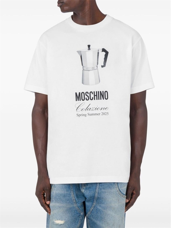 모스키노 SS25 Moschino T-shirts and Polos White A070602411001 White