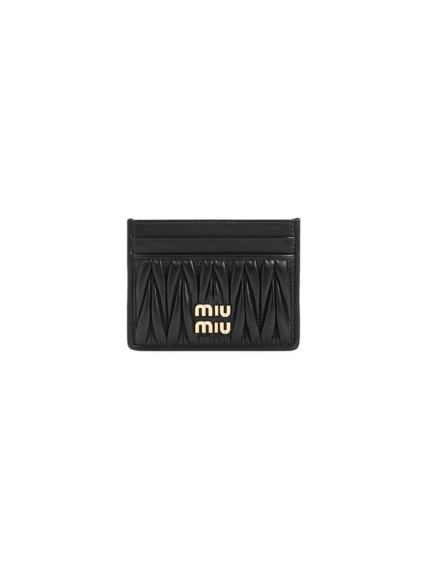 미우미우 SS25 Miu Miu Lamb Leather Cardholder 5MC076.AFPP Black