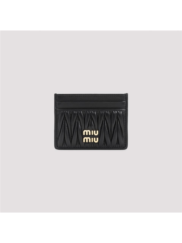 미우미우 SS25 Miu Miu Lamb Leather Cardholder 5MC076.AFPP Black