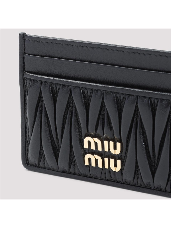 미우미우 SS25 Miu Miu Lamb Leather Cardholder 5MC076.AFPP Black