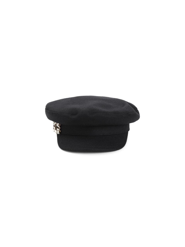 로저비비에 SS25 Roger Vivier Broche Sailor Hat RQWH0140100580 Black