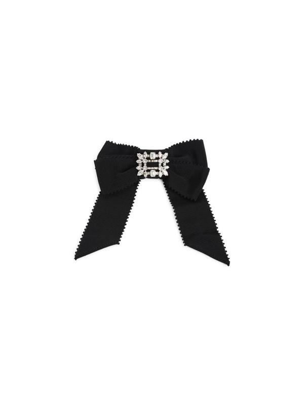 로저비비에 SS25 Roger Vivier Broche Ribbon Hair Clip REWAC360100ARP Black