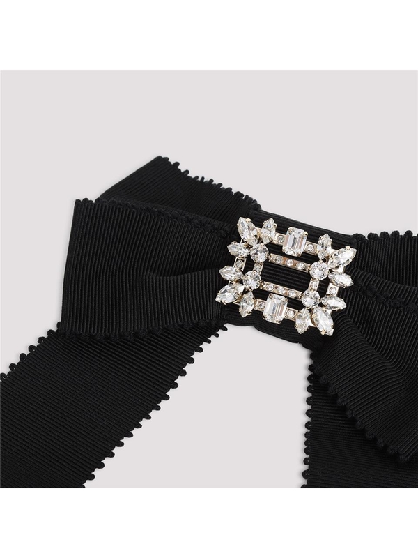 로저비비에 SS25 Roger Vivier Broche Ribbon Hair Clip REWAC360100ARP Black