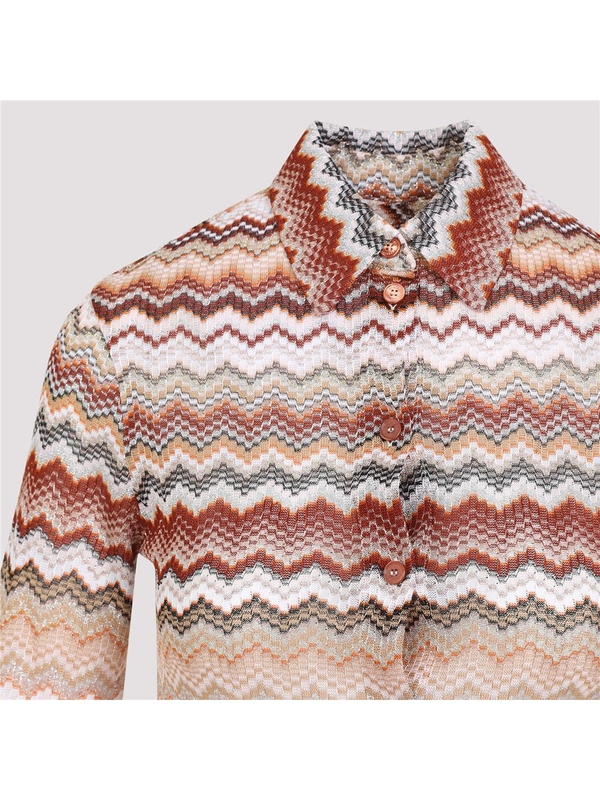 미쏘니 SS25 Missoni LS Chevron Shirt DS25SJ06.BR00ZV Multicolour