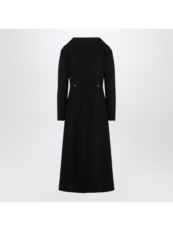 돌체앤가바나 FW24 Dolce&Gabbana Black wool double-breasted coat F0AR3TFU2NX Black