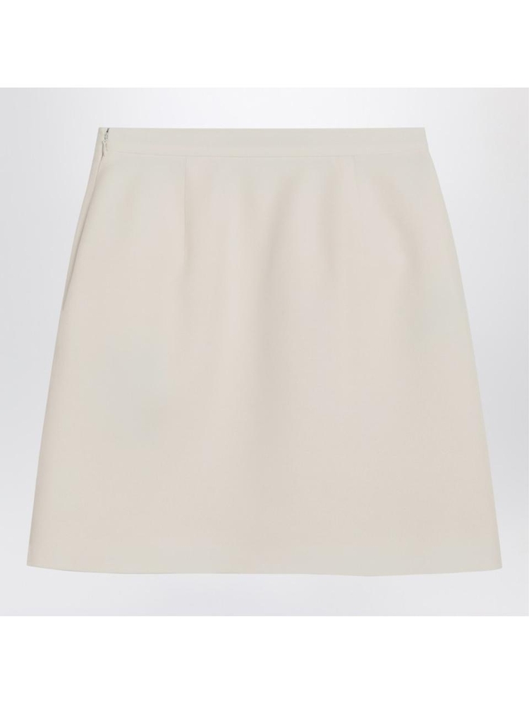 발렌티노 SS25 Valentino Ivory Crepe Couture Mini Skirt 6B3RACH71CF Print