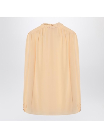 발렌티노 SS25 Valentino Ivory Crepe De Chine Shirt 6B3AB77590F Beige