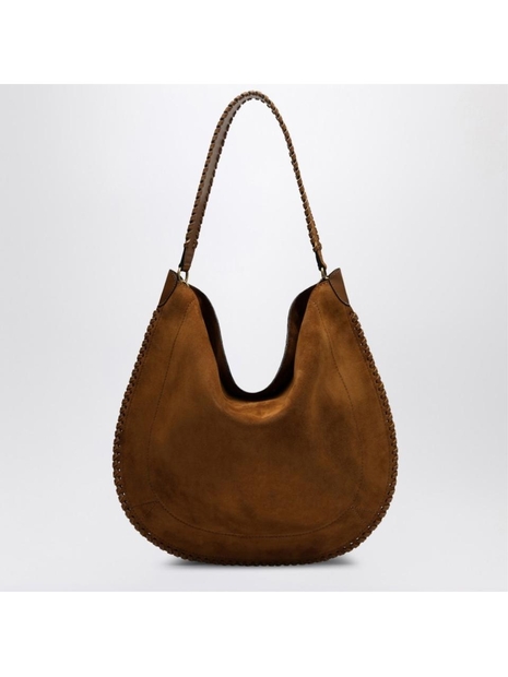 이자벨마랑 SS25 ISABEL MARANT Oskan soft Cognac suede hobo bag 24EPP0200FBB2C06M Brown