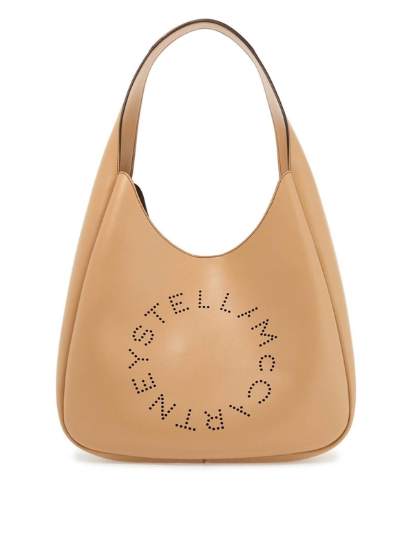 스텔라 매카트니 SS25 hobo tote bag with logo branding 7B0102 W8542 FAWN