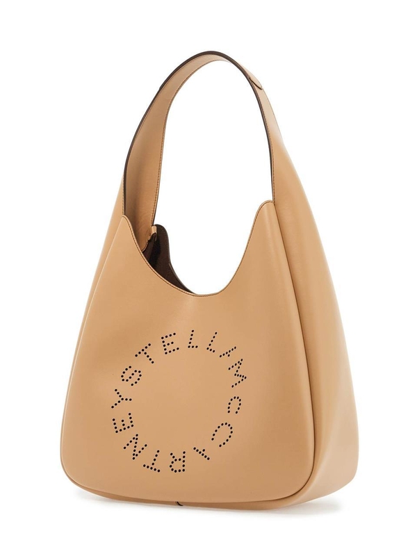 스텔라 매카트니 SS25 hobo tote bag with logo branding 7B0102 W8542 FAWN