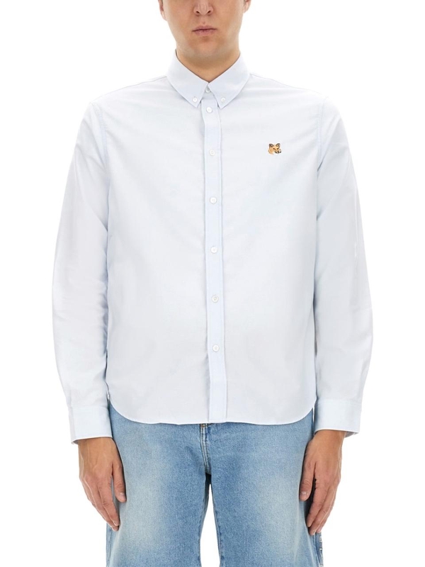 메종키츠네 FW24 MAISON KITSUNE Mens shirt MM00413WC5012_P410 BABY BLUE