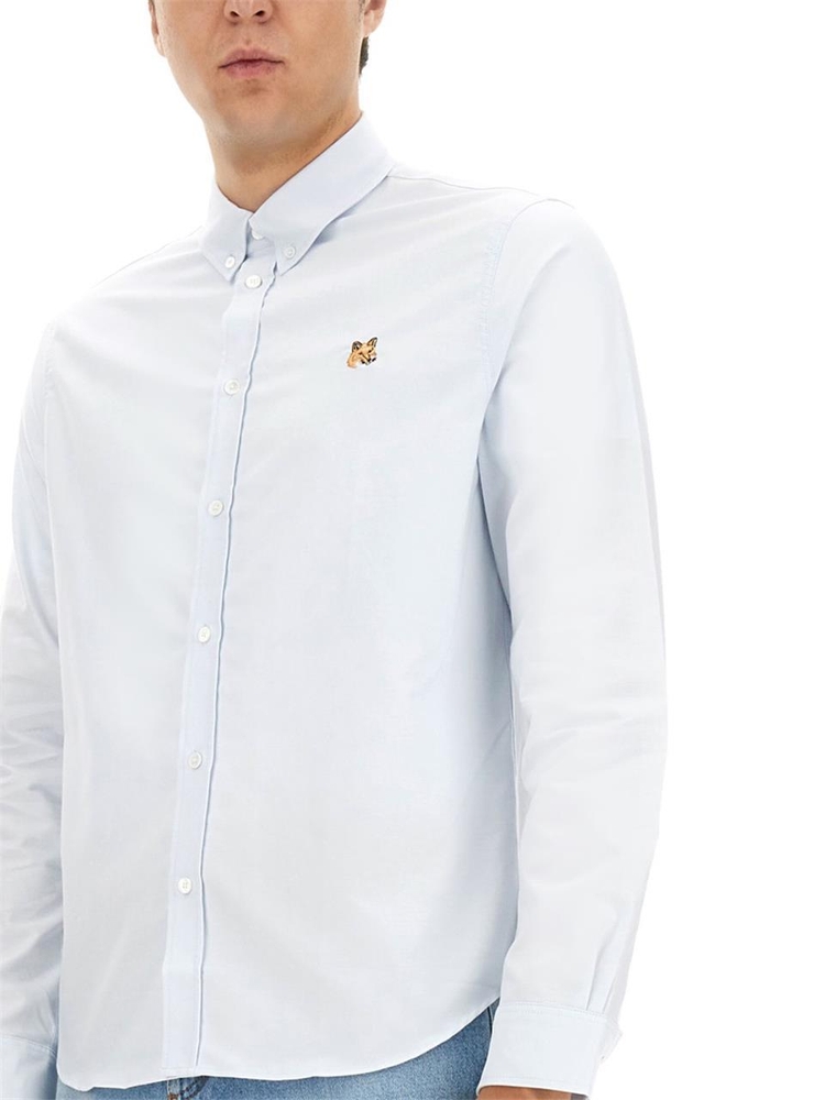 메종키츠네 FW24 MAISON KITSUNE Mens shirt MM00413WC5012_P410 BABY BLUE