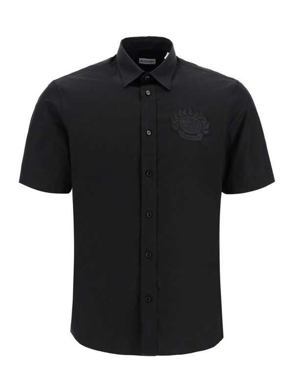 버버리 FW24 short-sleeved shirt with ekd 8095318 BLACK