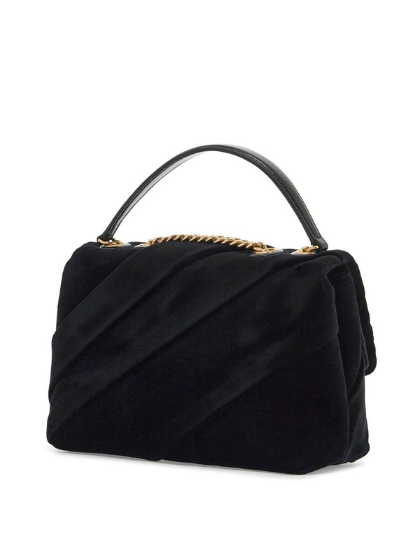 토리버치 SS25 small kira velvet shoulder bag. 161917 BLACK