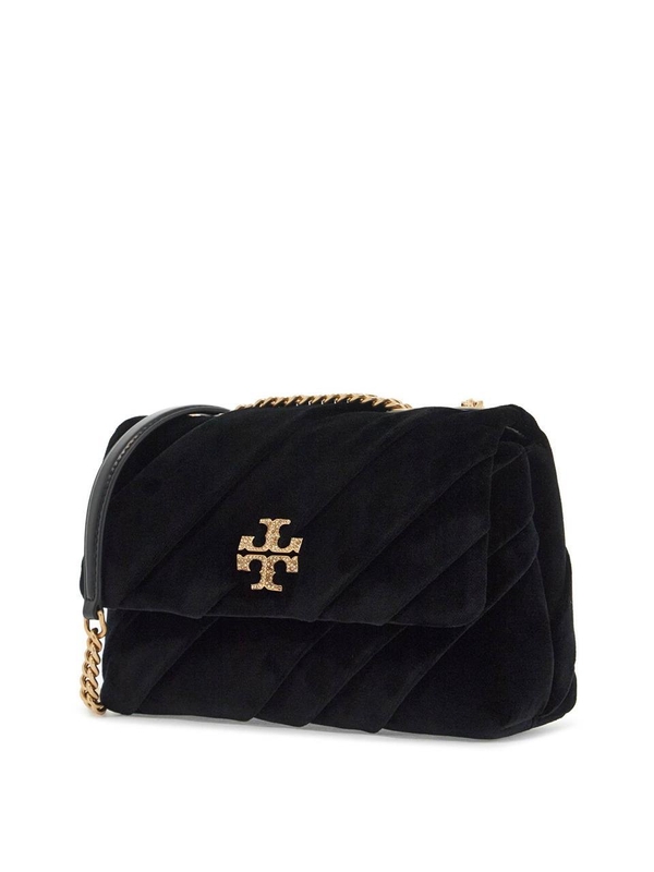 토리버치 SS25 small kira velvet shoulder bag. 161917 BLACK