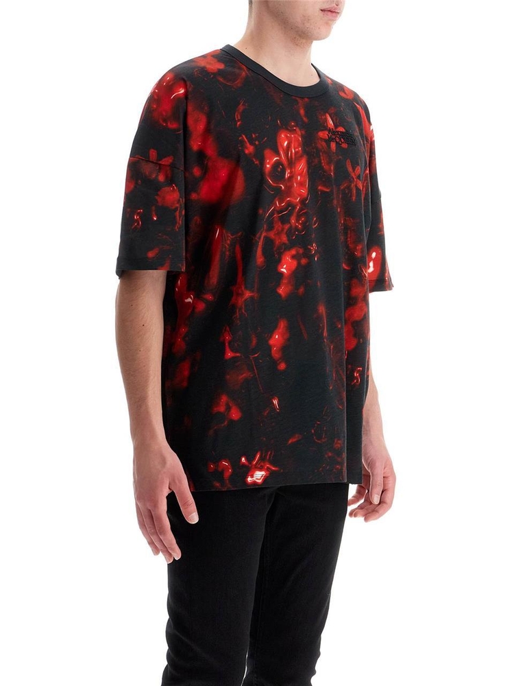 알렉산더 맥퀸 FW24 oversized printed t 794638 QXAA3 BLACK - RED