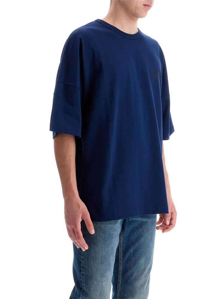 알렉산더 맥퀸 FW24 oversized logo t 759390 QTABR MIDNIGHT BLUE/TONAL