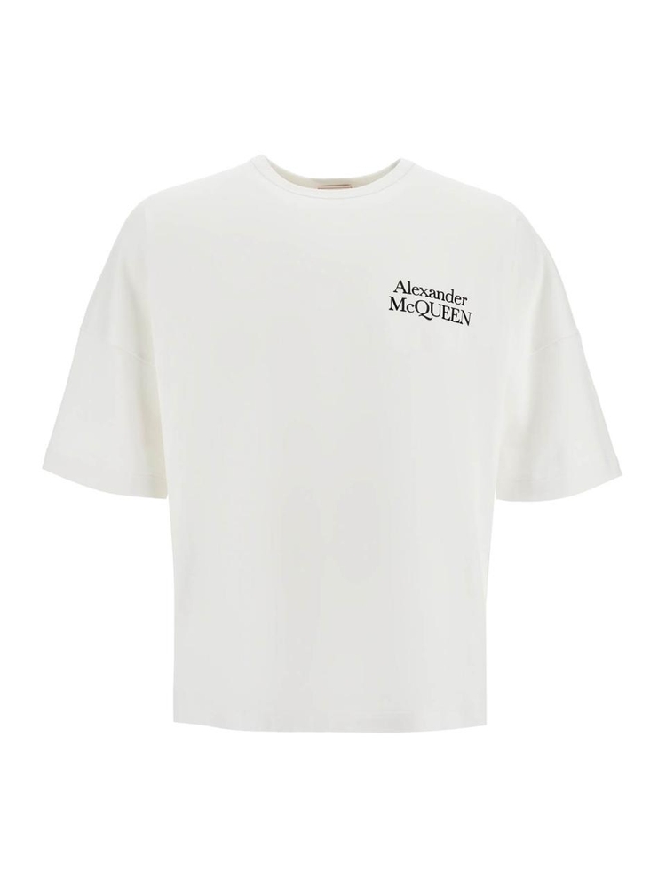 알렉산더 맥퀸 FW24 oversized logo t 759390 QTABR WHITE / BLACK