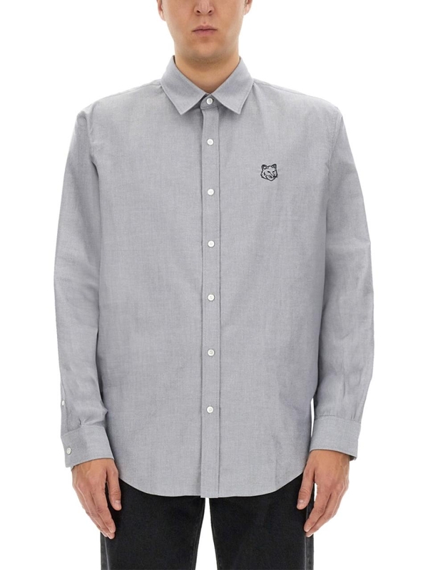 메종키츠네 FW24 MAISON KITSUNE Mens shirt MM00405WC5012_P480 AZURE