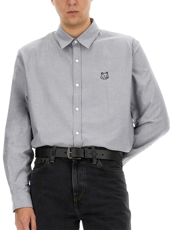 메종키츠네 FW24 MAISON KITSUNE Mens shirt MM00405WC5012_P480 AZURE