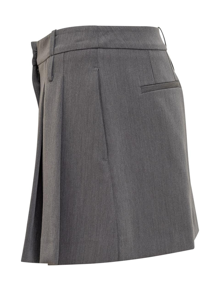 핀코 FW24 PINKO Skirts 104357A18E I72 GRIGIO EXCALIBUR