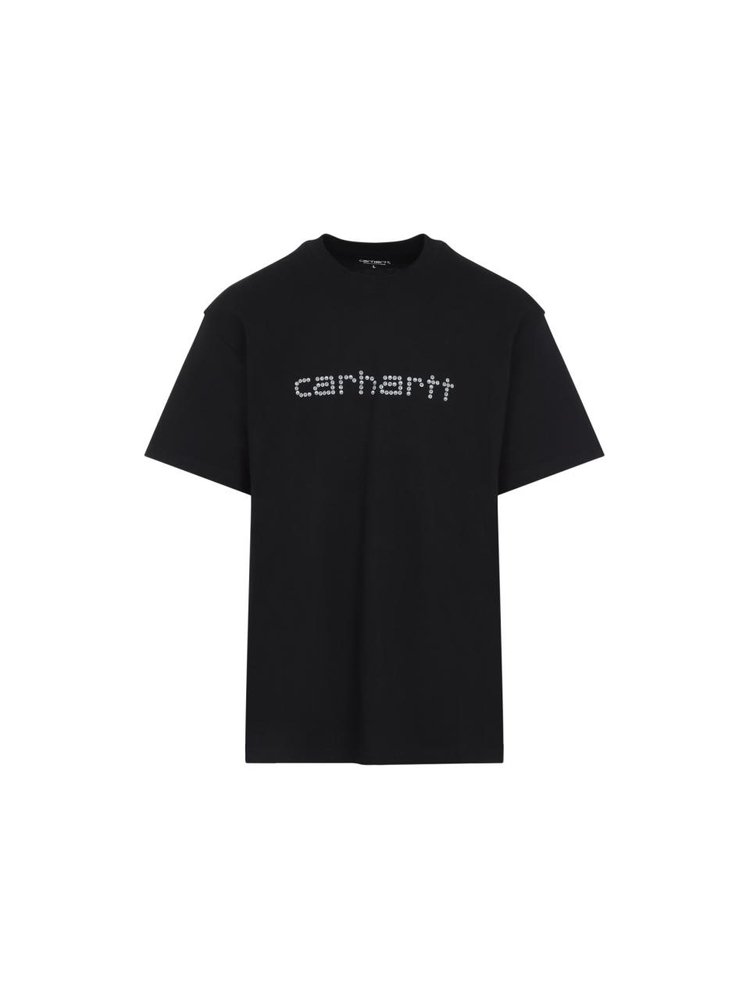 칼하트 SS25 Carhartt Wip Short Sleeves Rivet Script T-Shirt I03439689XX Black