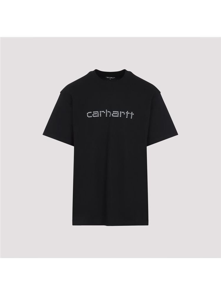 칼하트 SS25 Carhartt Wip Short Sleeves Rivet Script T-Shirt I03439689XX Black