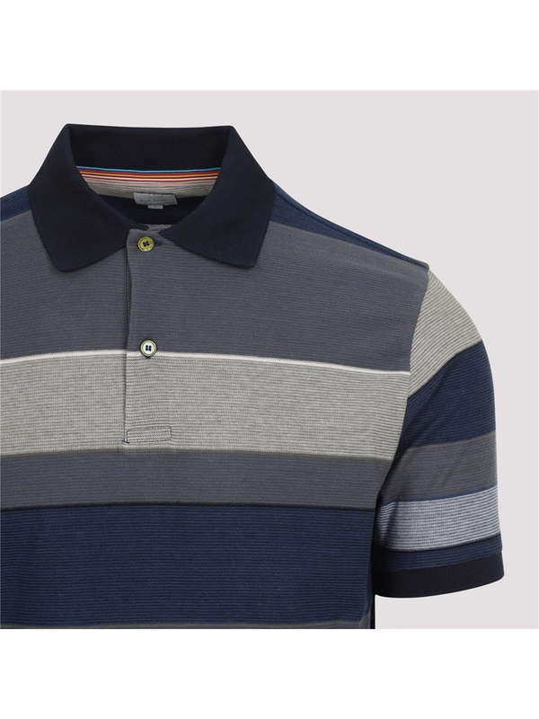 폴 스미스 SS25 Paul Smith Stripe Polo Shirt M1R698P.P02605 Blue