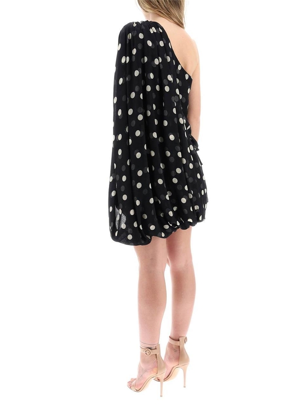 스텔라 매카트니 SS24 silk polka dot mini dress 6A0386 3DS250 BLACK CREAM