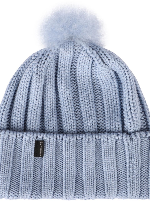 울리치 FW24 knitted wool beanie with pom-pom CFWWAC0163FRUF0428_31136 Light Blue