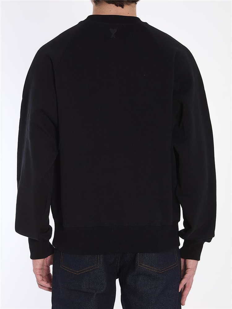 아미 FW24 AMI Alexandre Mattiussi sweatshirt USW024_747_001 BLACK