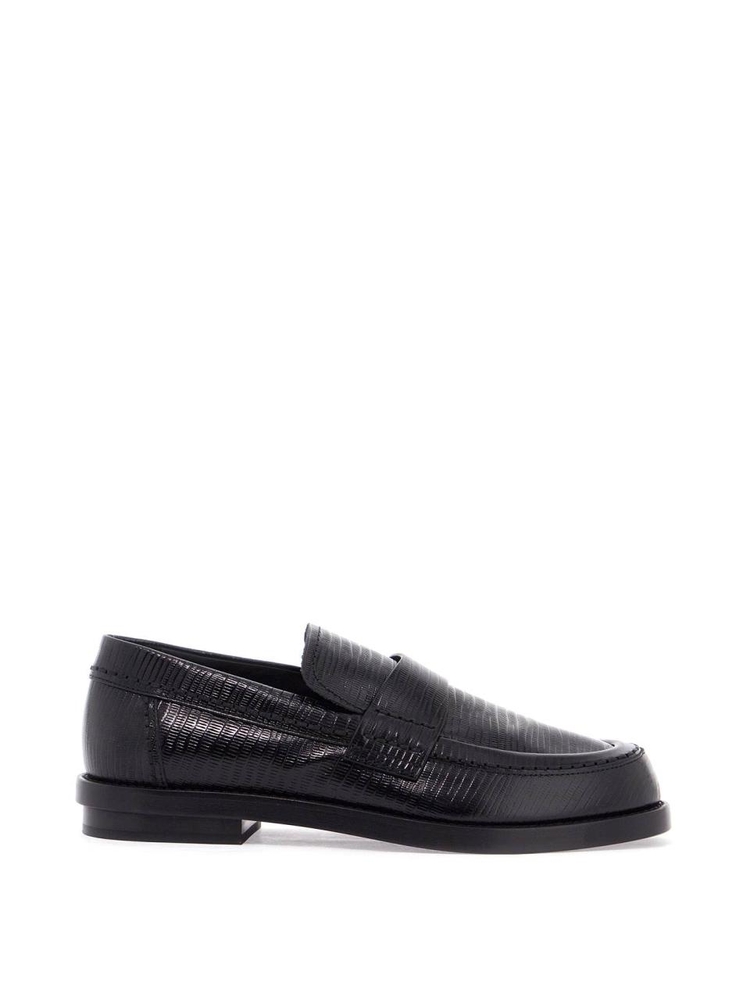 알렉산더 맥퀸 FW24 leather jupiter loafers for 794476 WIFS0 BLACK