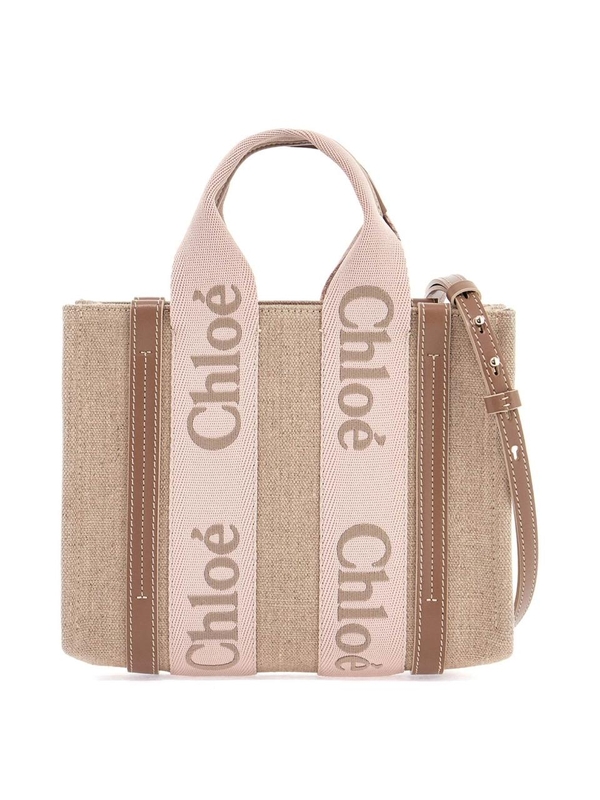 끌로에 SS25 small woody bag CHC23AS397L17 BLUSHY BEIGE