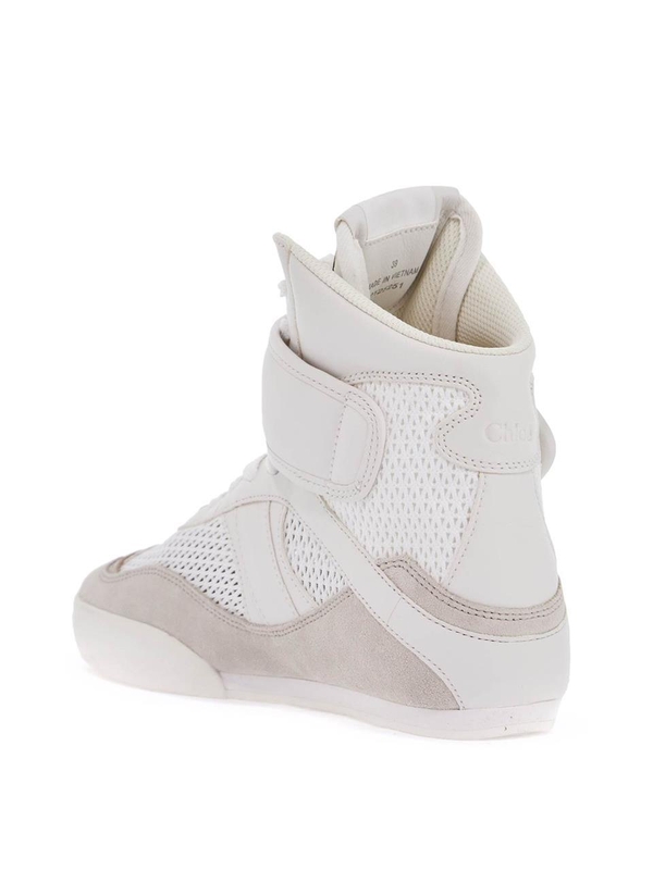 끌로에 SS25 high-top chloe sneakers CHC25S07HPL CLOUDY CREAM