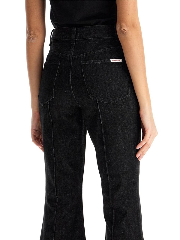 셀프포트레이트 SS25 high-waisted flare jeans for RS25 823P B BLACK