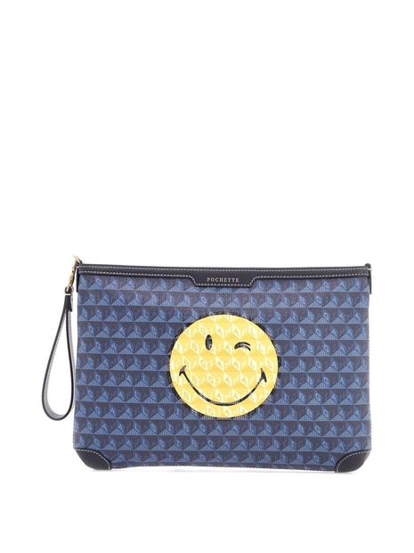 안야힌드마치 SS25 i am a plastic bag eyes pochette 5050925198844 MARINE