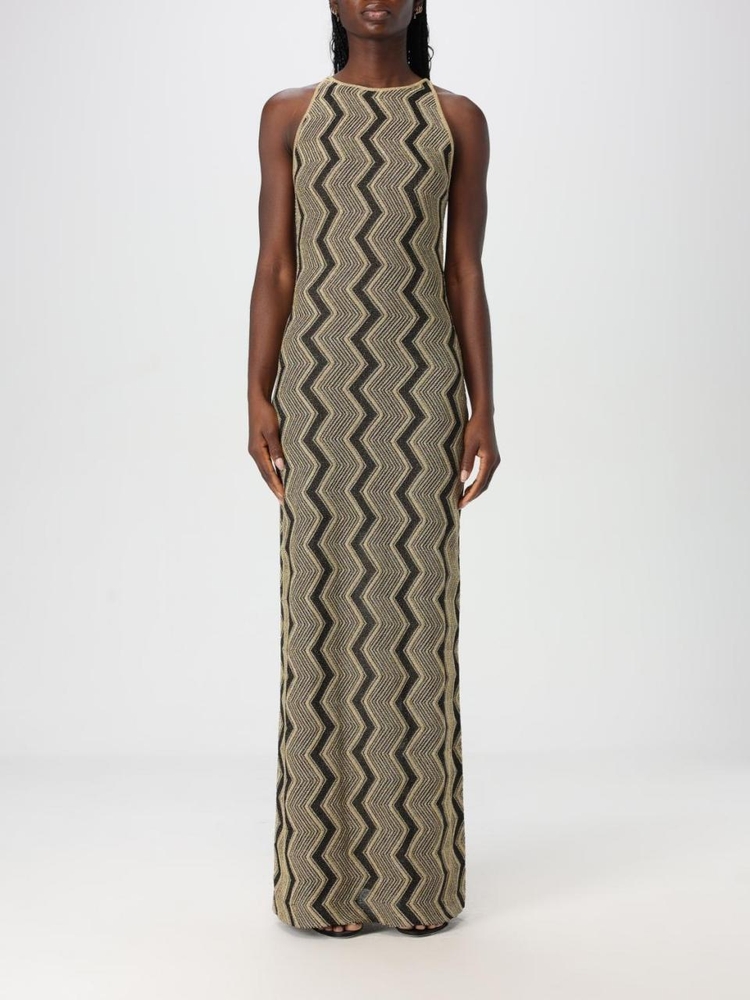 미쏘니 FW24 Missoni womens dress DS24WG3RBK042K S91LJ Gold