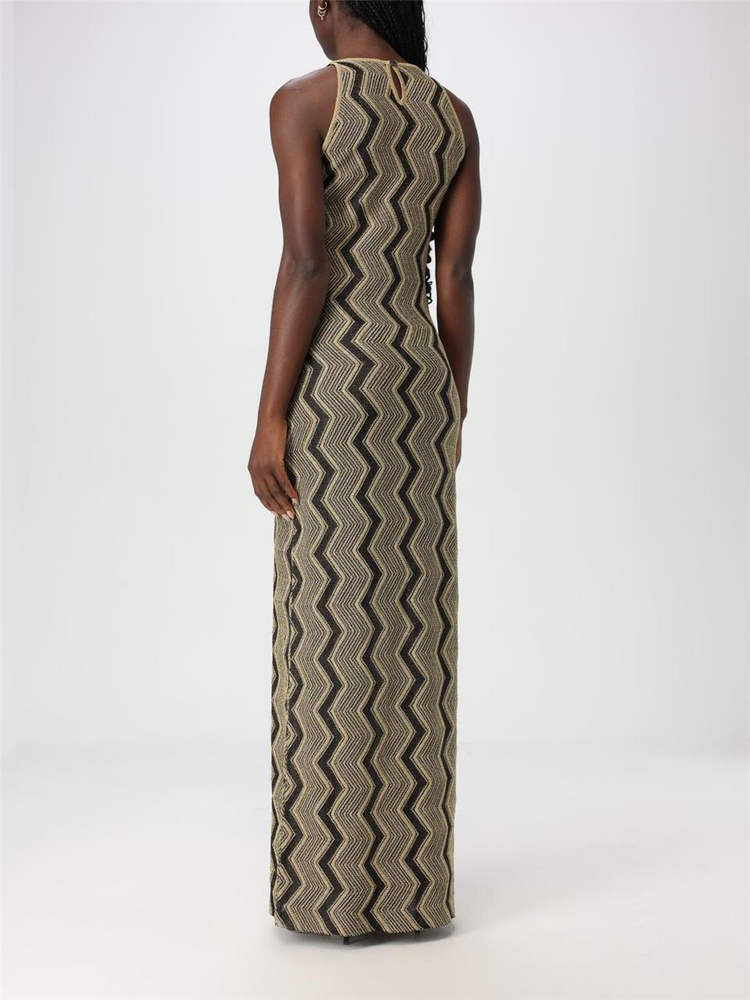 미쏘니 FW24 Missoni womens dress DS24WG3RBK042K S91LJ Gold