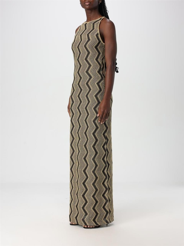 미쏘니 FW24 Missoni womens dress DS24WG3RBK042K S91LJ Gold