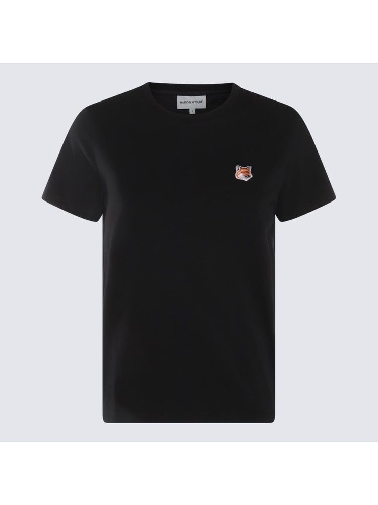 메종키츠네 SS25 MAISON KITSUNE T-shirts and Polos Black LW00105KJ0008P199 Black