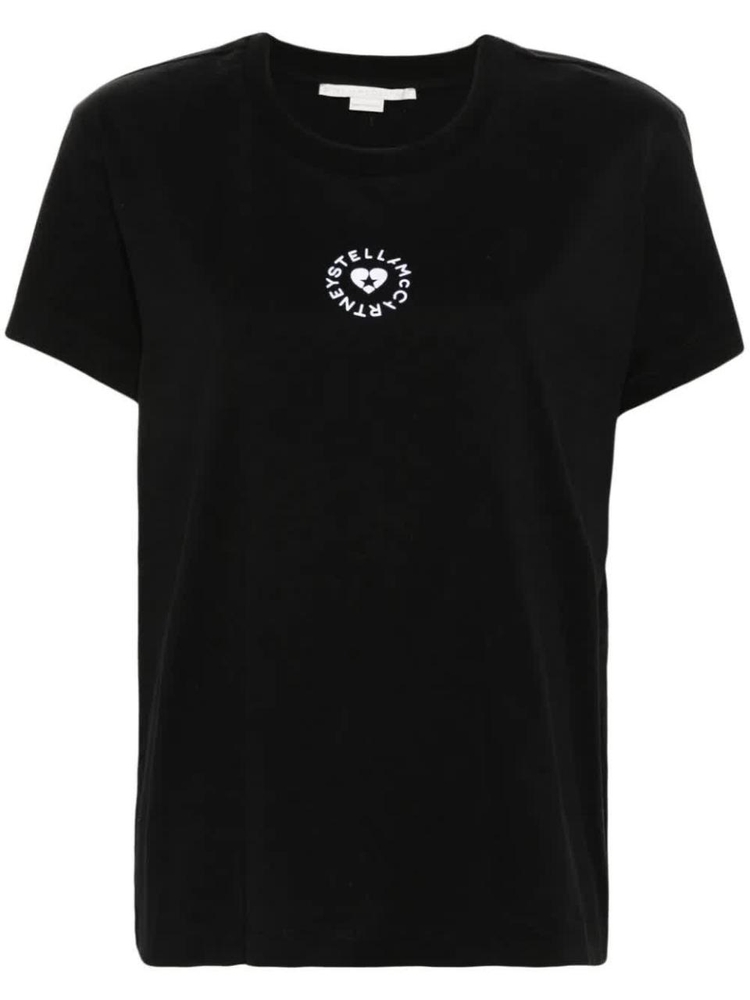 스텔라 매카트니 SS25 ICONIC MINI HEART T-SHIRT 6J0273 3SPY53 Black