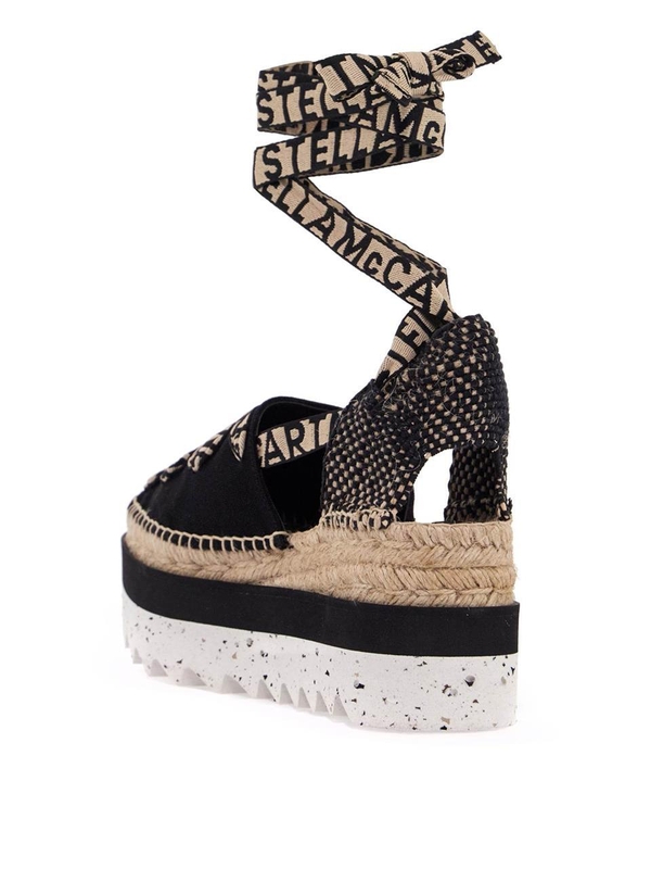 스텔라 매카트니 SS25 gaia wedge espadrillas 800159 N0222 DEEP BLACK