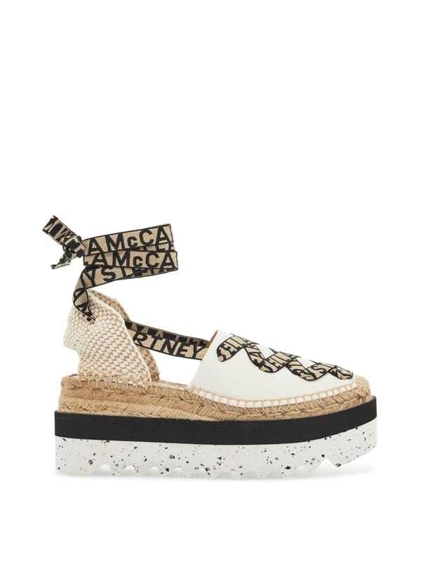 스텔라 매카트니 SS25 gaia wedge espadrillas 800159 N0222 CAMELIA