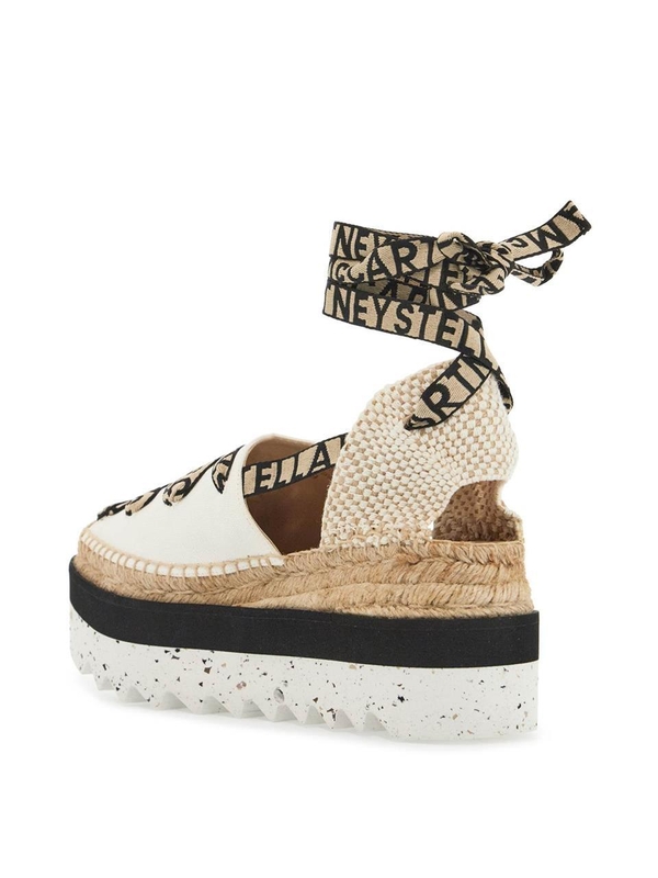 스텔라 매카트니 SS25 gaia wedge espadrillas 800159 N0222 CAMELIA