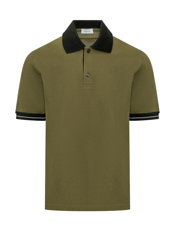 페라가모 SS25 FERRAGAMO Polo 122607 781016 OLIVE/NERO/BIANCO