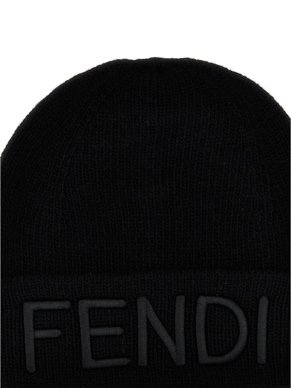 펜디 FW24 Logo beanie FXQ356ATQ9F0QA1 Black  