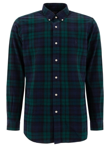 폴로 랄프로렌 FW24 Shirts 7109538910015753 NAVY/GREEN MULTI Green