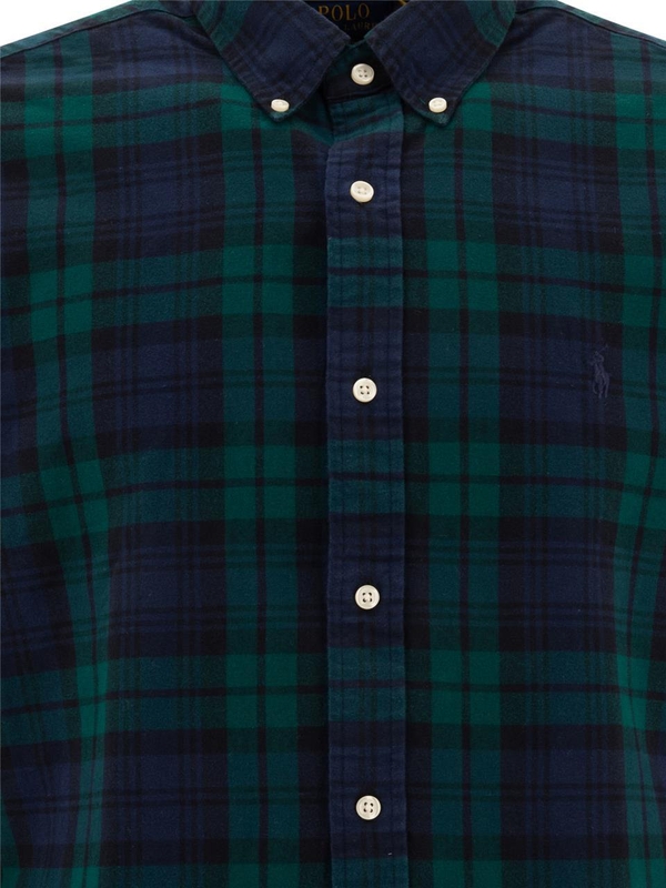 폴로 랄프로렌 FW24 Shirts 7109538910015753 NAVY/GREEN MULTI Green