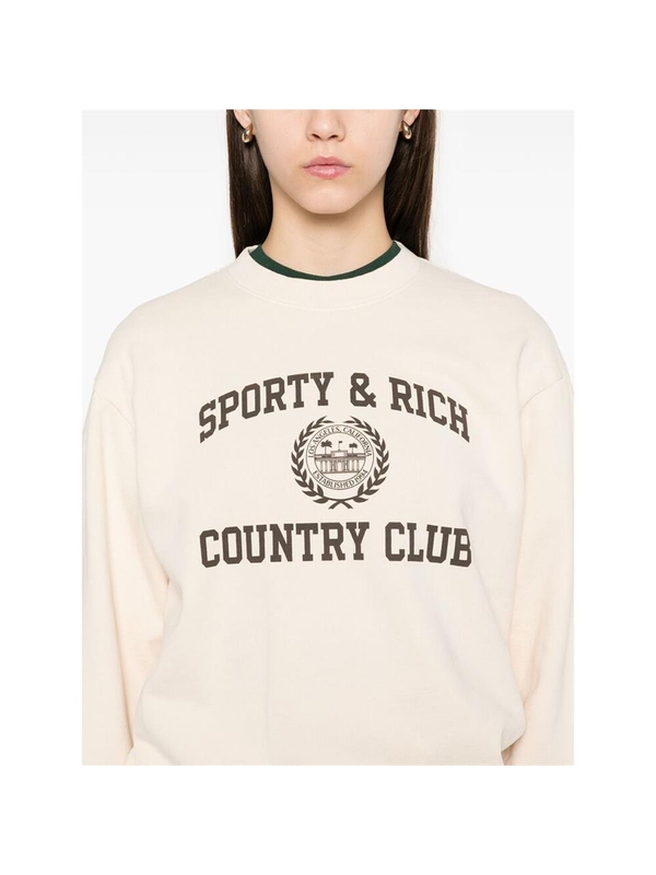 스포티앤리치 FW24 Sweater Sporty & Rich ST071511218CR  CR/CH NEUTRALS